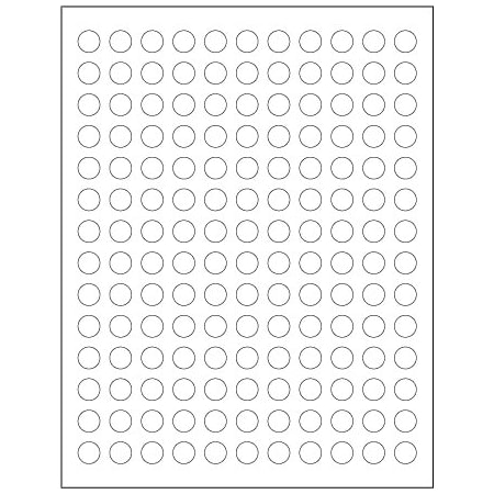 Bsc Preferred 1/2'' White Circle Laser Labels, 15400PK BUY00016435